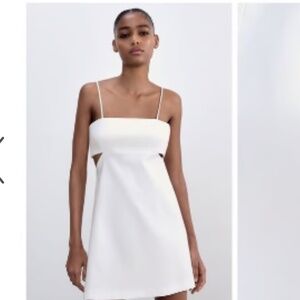 White Cut-Out Mini Dress.